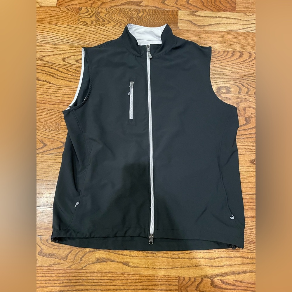 Men's Peter Millar Black Golf Wind Vest